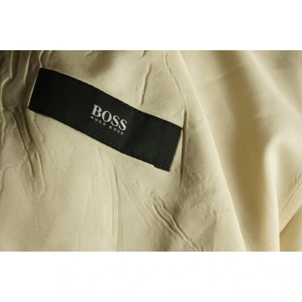 Hugo Boss Loro Piana Superfine Wool & Silk Men's 42L Basket‎ Woven Brown Blazer